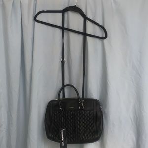 Karl Largerfeld Black Leather Convertible Bag